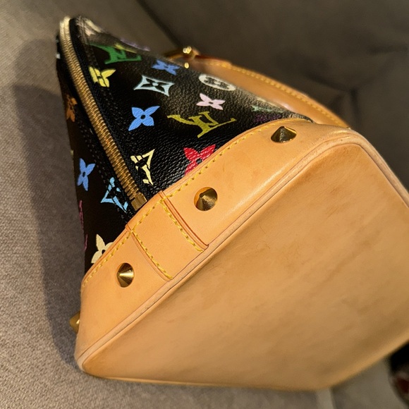 LOUIS VUITTON BLACK Monogram MULTICOLOR ALMA Handbag - Picture 7 of 14
